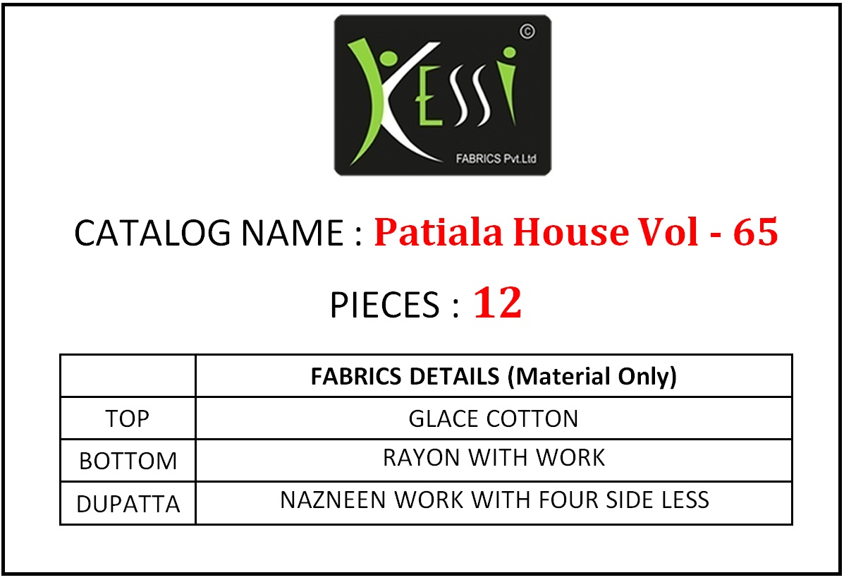 Kessi Fabrics Designer Patiala House Vol-65 Dress Materials Kessi Fabrics Designer Patiala House Vol-65 Dress Materials